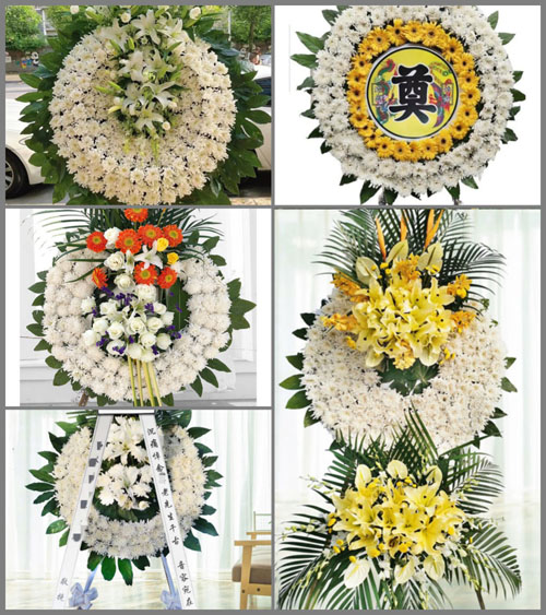 安徽安庆市潜山县黄铺镇金龙村花圈速递